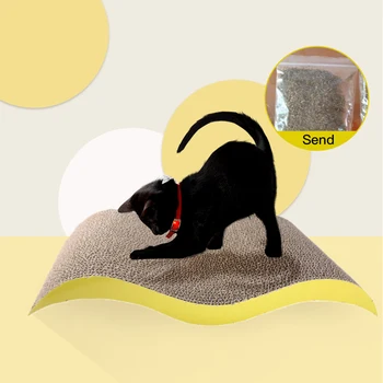 

Cat Scratch Board Corrugated Small Arched Cat Nest Cat Toy Cat Wear-Resistant Pet Claw Device Pet Toy Sofa Pet Supplies