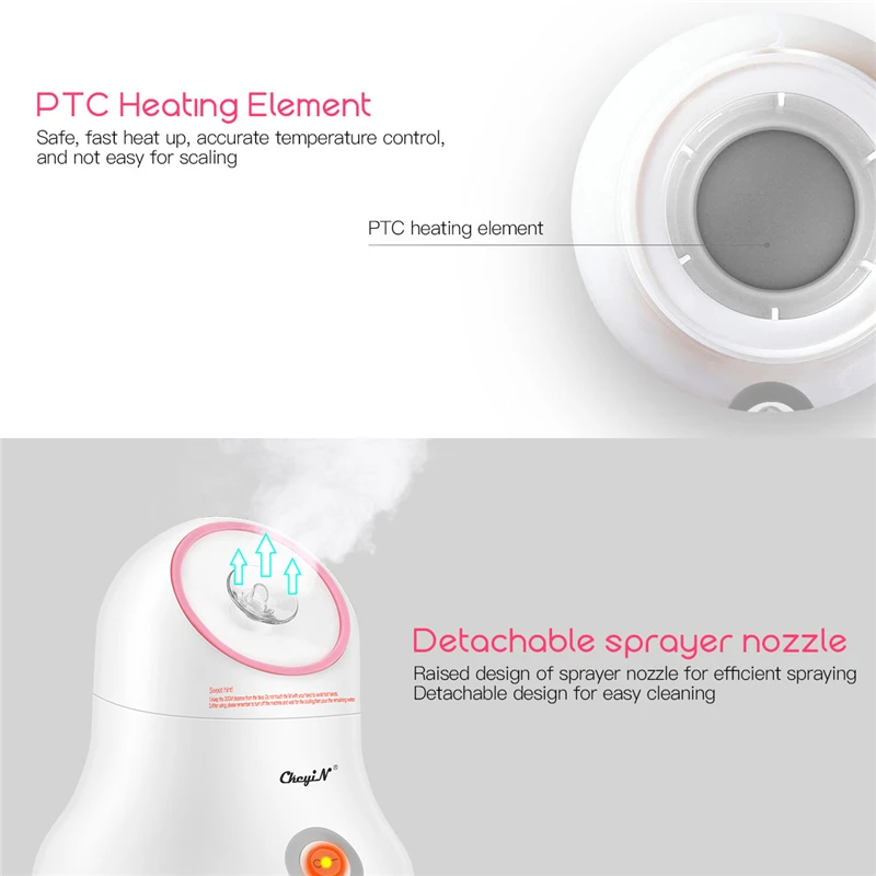 CkeyiN Blackhead Remover Vacuum Pore Vacuum Cleaner Face Acne Comedone Extractor Tool + Warm Mist Facial Steamer Face Brush 50