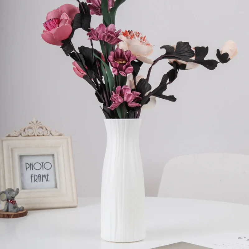 Ваза Современный минималистичный белый розовый серый орнамент ваза для цветов аранжировщик домашних ВАЗ корзина Цветочные украшения вазы