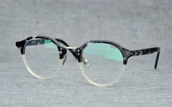 

High Quality Retro Unisex Full Rim Acetate Prescriptions Lens Eyewear Frame Black Leopard Anti-reflective Reading Eyeglasses