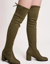 

Winter 2021 New Women Over Knee Boots Fashion Sexy Stretch Fabric Soft Sexy Thigh High Booties Womens High Heel Long Boots