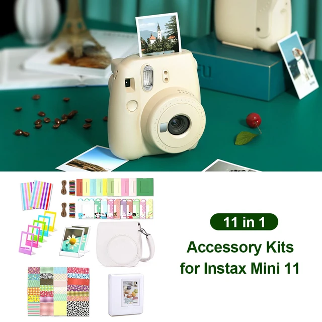 Fujifilm Instax Mini 12 Instant Camera with Case, Decoration Stickers,  Frames, Photo Album and More Accessory kit (Pastel Blue) 