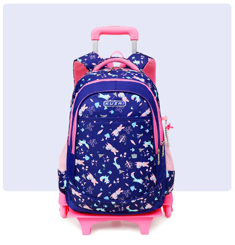 Children Removable 2/6 Wheels Kids boys girls Trolley Schoolbag Luggage Book Bags Backpack Latest School Bags travel luggage