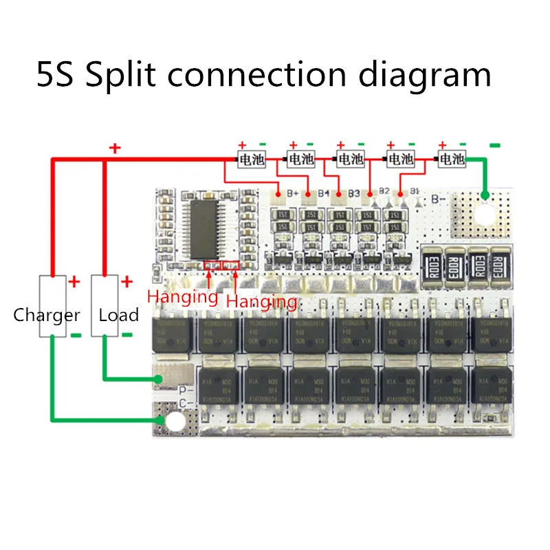 BMS 5S 12A 20A 50A 100A 21V 3.7V Lithium battery protection board/3.2V iron phosphate/LiFePO4 battery BMS board with Balance