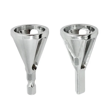

New Handle Silver Six-slot Triangular Handle Hex Chuck Electric Drill Tool Deburring Chamfer Repairs Tool Drill Bit Remove Burr