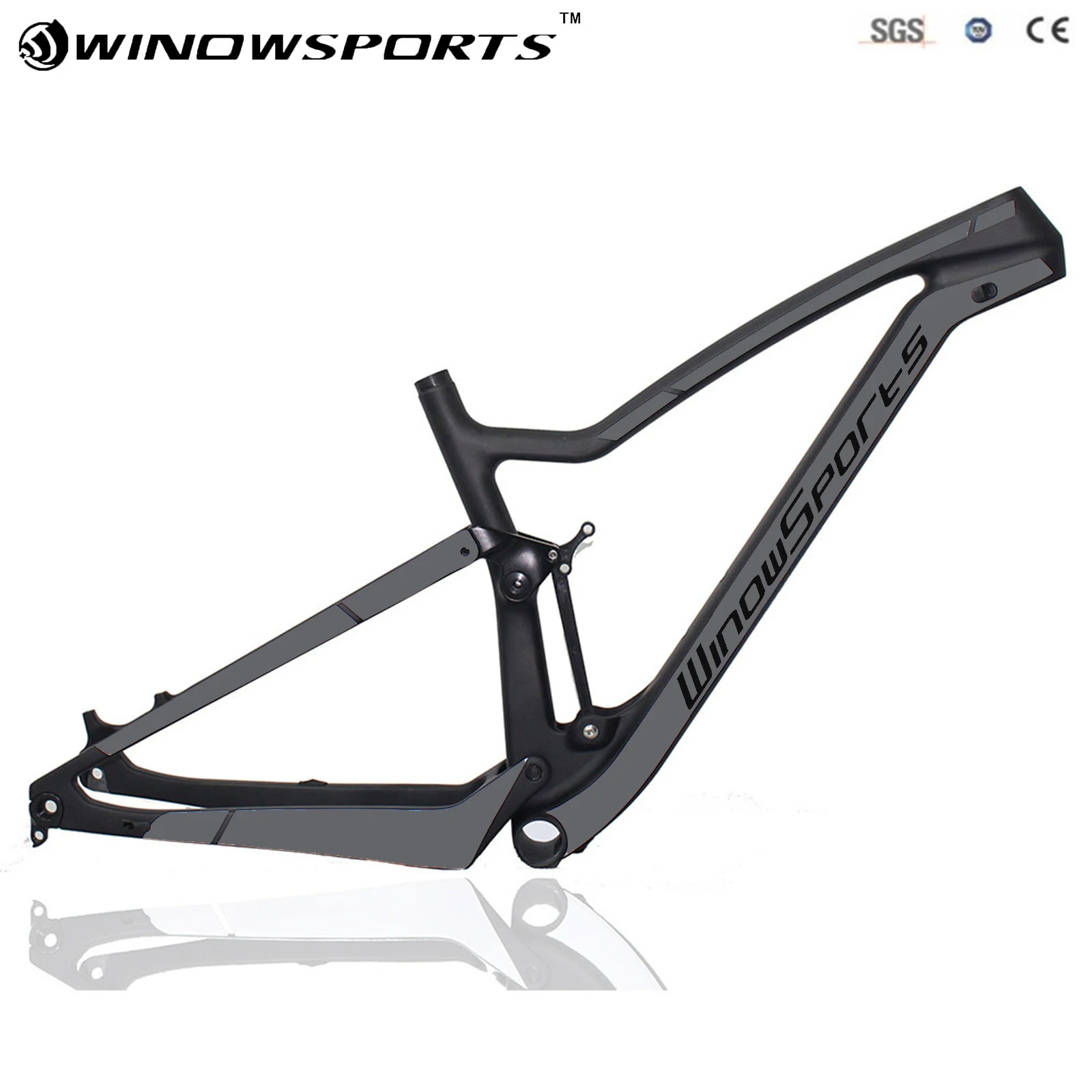 Black Grey 29er boost углеродный горный велосипед XC рама для горного велосипеда высокое качество 29/27. 5er mtb рама через ось 148*12 полная подвеска горный велосипед - Цвет: Black Grey
