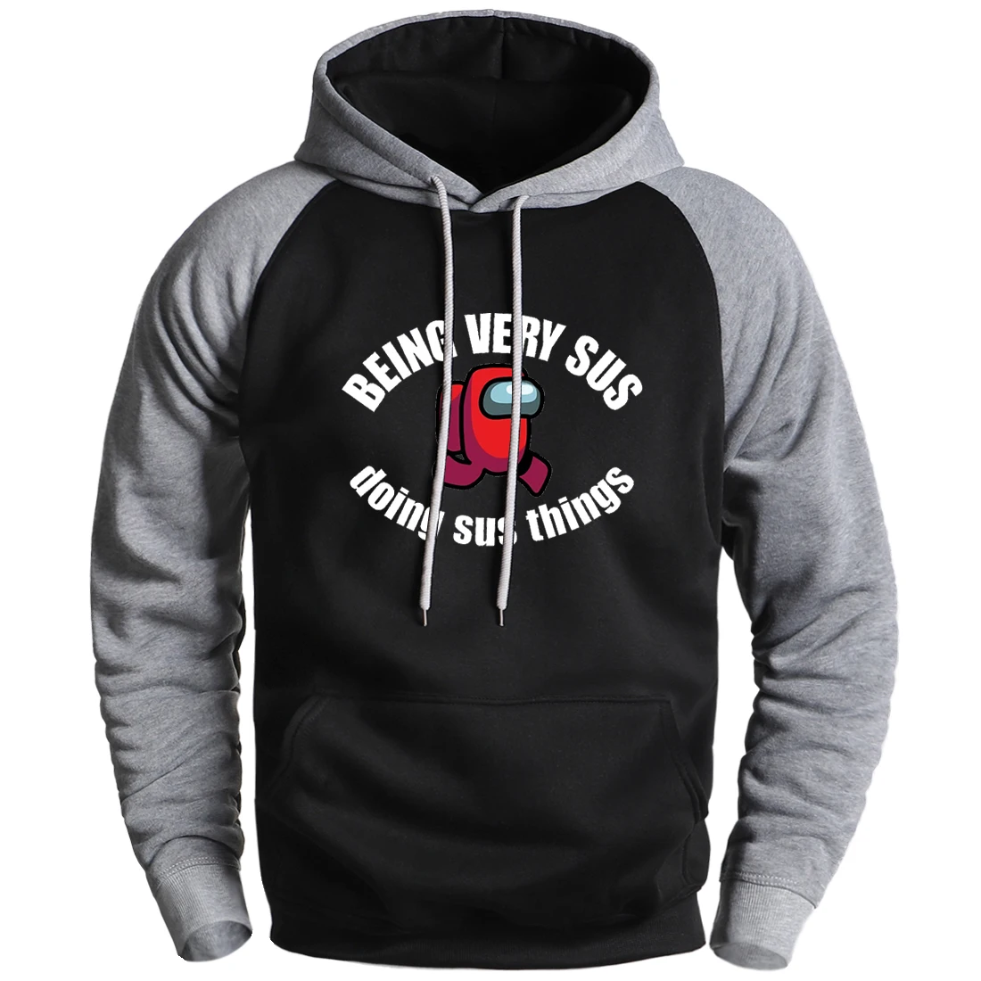 

Warm Fleece Sweatshirt Hooded Among Us Impostor Man Long Sleeve Fashion New Arrival Raglan Hooded Tracksuit Male Winter Clothing