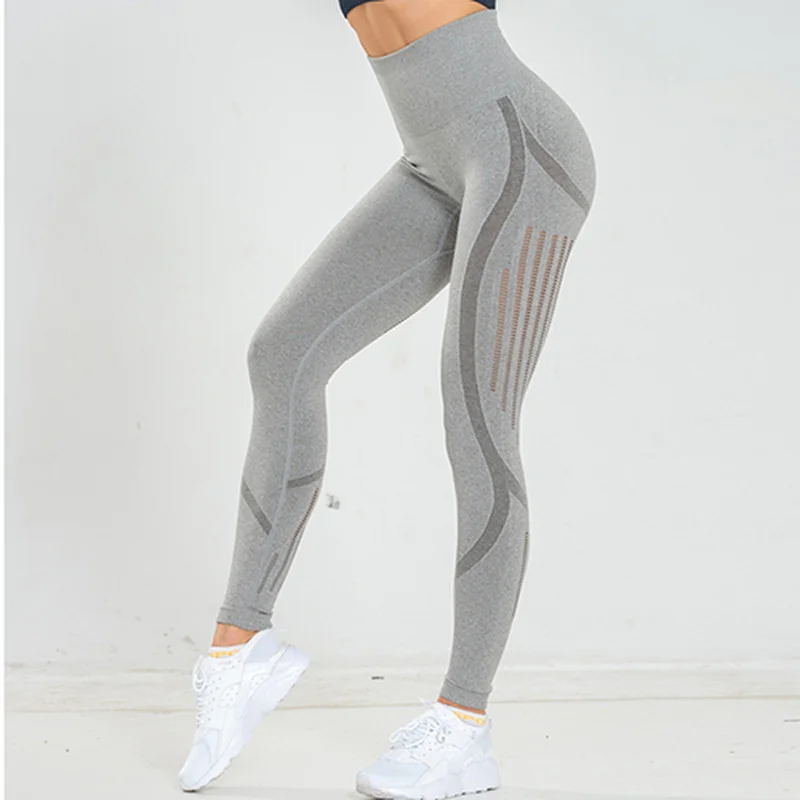 

Drop Ship Women High Waist Push Up Leggings Hollow Fitness Sportswear Leggins Workout Legging for Women Casual Exercise Leggings