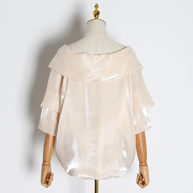 Twotwinstyle blusas de renda irregular, casuais, com