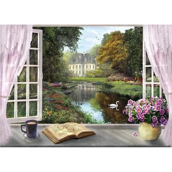 

5D DIY Diamond Painting Embroidery Landscape Mosaic Full Square Picture Rhinestone Painting Home Decor Window Scenery