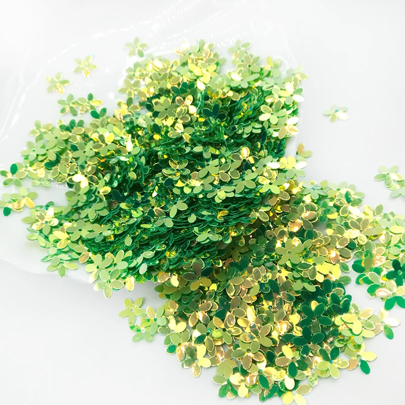 Grass green Золотой светильник, прозрачный кристалл, 10 мм, пять пальцев, Цветочная тесьма с пайетками для шитья, Свадебное Ремесло, женская одежда, аксессуары, 20 г - Цвет: Grass green