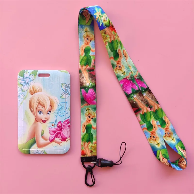 Disney Tinker Bell Girls Card Holder Business Badge Card Case Frame ABS Employee Case Student Lanyard Name Holder wallet card holder credit card holder card holder card wallet id card case business card holder id card holder document card wallet wallet card bag