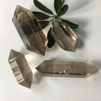 

Z Natural smoky quartz crystal wand point smoky yellow quartz crystals point reiki healing as gift