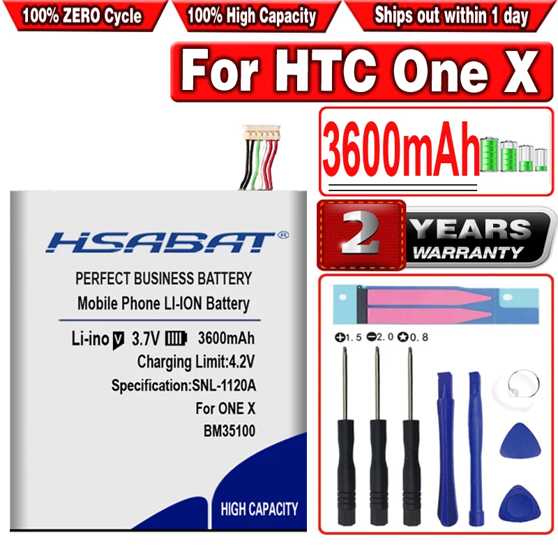 HSABAT 100% Новый 3600mAh BM35100 аккумулятор для HTC One X батарея S720e /One S Z520e BJ83100 + S728E 720T X720d X325E