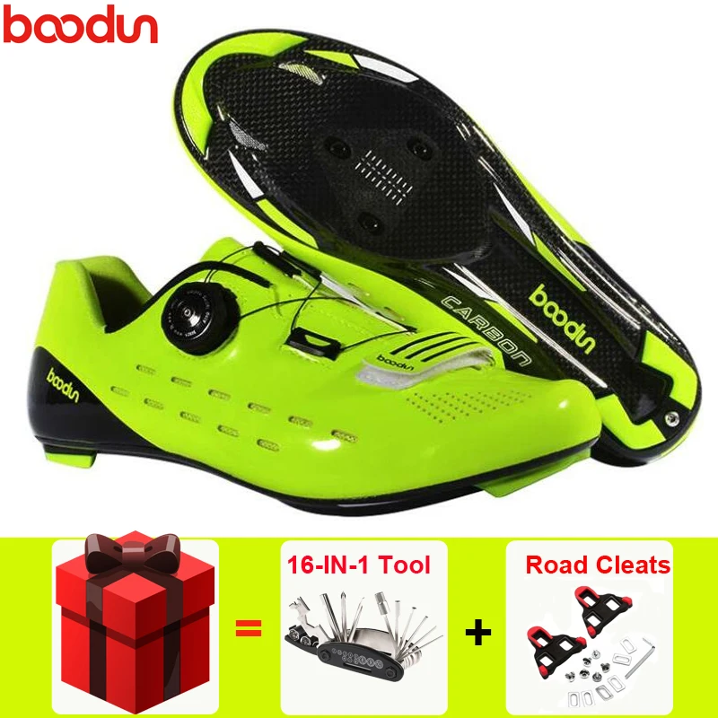 

Boodun Road Cycling Shoes men 16-IN-1 Tool 16-IN-1 Tool Carbon Fiber Breathable Auto-Lock Athletic Racing Bike Bicycle Shoes