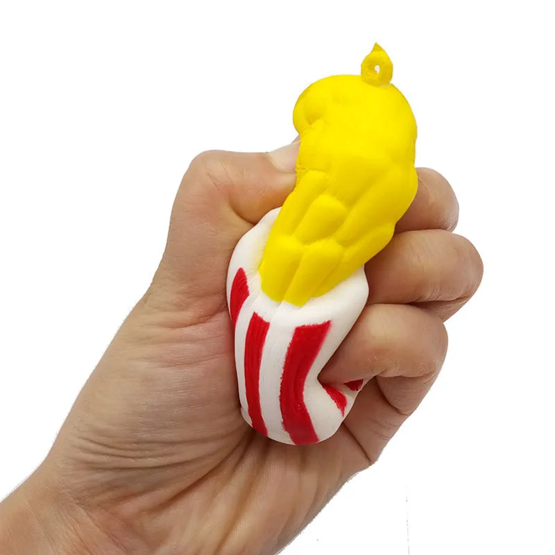 Kawaii мягкая еда крем ароматизированный картофель фри чипсы Squishies медленно поднимающиеся игрушки для снятия стресса Новинка кляп игрушки для детей