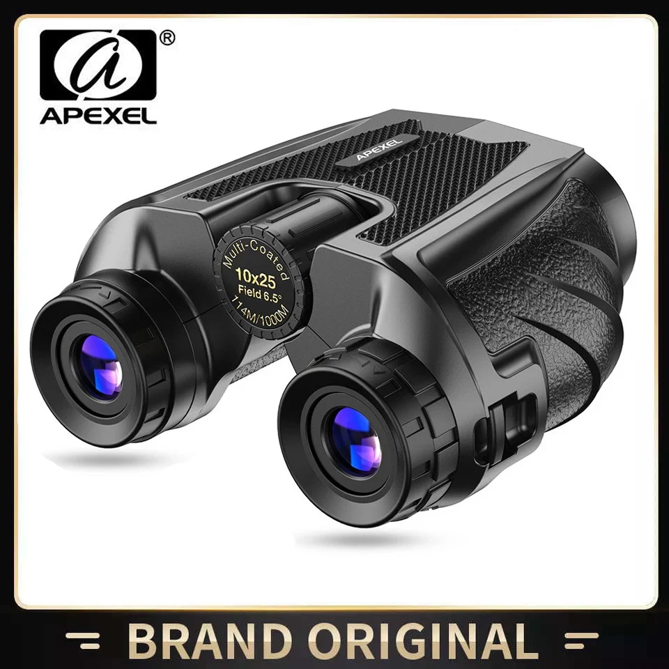 Бинокль APEXEL 10X25 HD BAK4 Prism портативный оптический телескоп с зумом и функцией