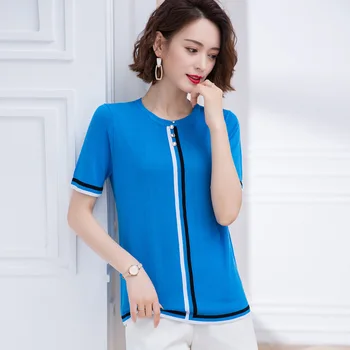 

2020 Women Short Sleeve mint Shirt Top Garment