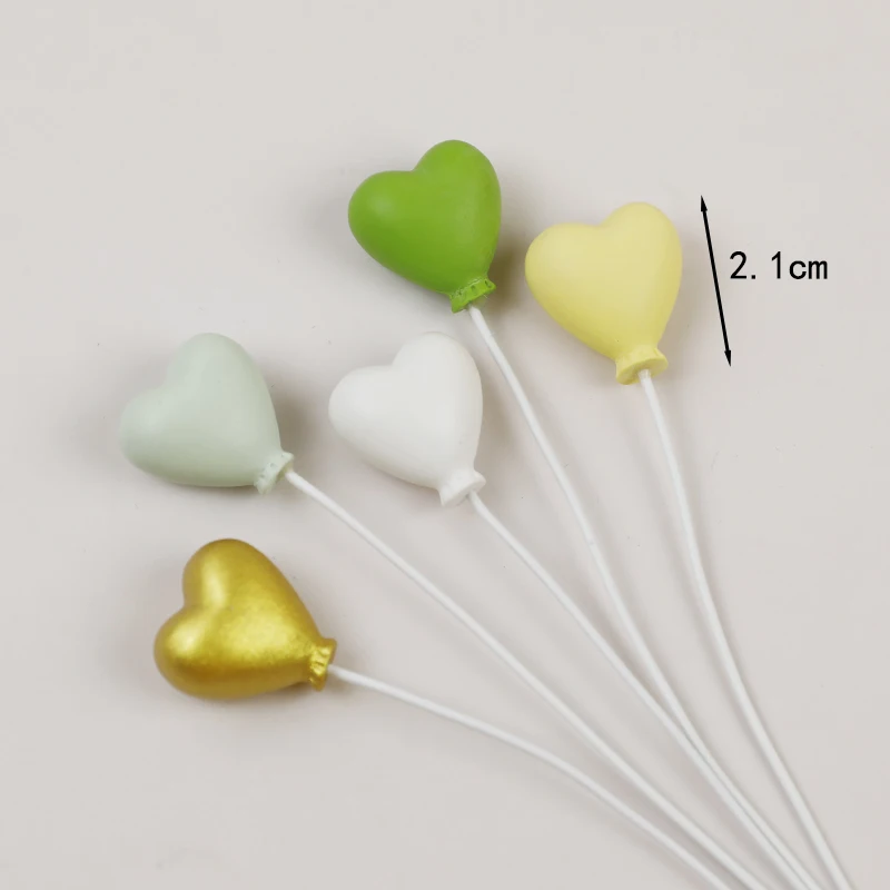 Cake decoration plug-in high-grade gold silver yellow blue purple pink ball love cake furnishings baking round ball Cake Topper cake topper cake toppers cake decorations gold leaf cake decorations