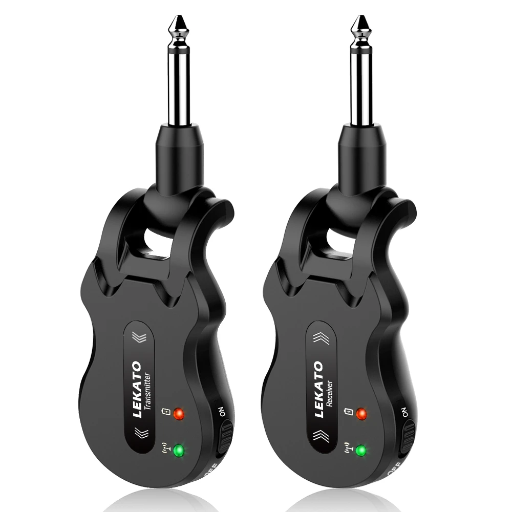 Wireless Guitar System,EKLEVOR Wireless Audio Transmitter Receiver Support 6 Channels 100ft Transmission Distance Built-in Rechargeable Lithium Batter : Wireless Guitar System,EKLEVOR Wireless Audio