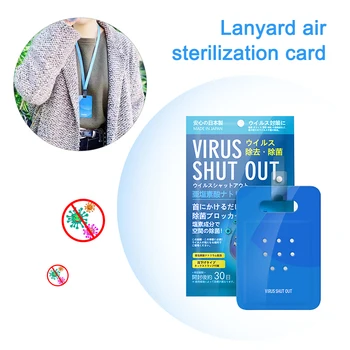 

Air Ster-ilization Card Effective Ster-ilization 99% DisInfection Lanyard Card For Work Air Purifier with Lanyard for Kids Adult