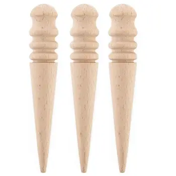 

Multi-Size Wood Slicker (10 PCS) Leather Leathercraft Solid Wood Round Burnishing