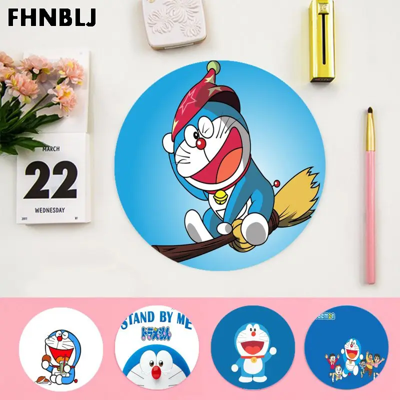 FHNBLJ новый дизайн Мультяшные игровые коврики Doraemon Круглый игровой коврик для мыши