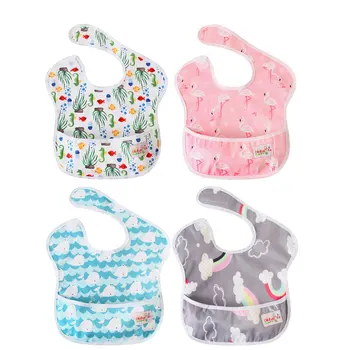 

Ohbabyka Adjustable Baby Bibs Waterproof Lunch Feeding Bibs Baby Cartoon Feeding Cloth Children Baby Apron Babador Baby Stuff
