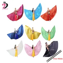 Крылья для танца живота Isis крылья для взрослых женщин Восточный дизайн Болливуд крылья бабочки 12 цветов Угловые Крылья с палочками