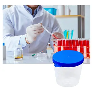 

25 Disposable Urine Specimen Collection Cups Medical Plastic Non Spill Antileak Sample Bottles Urine Testing Storage Containers