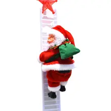 Электрический Санта Клаус скалолазание лестница кукла игрушка для рождества вечерние украшения дома стены