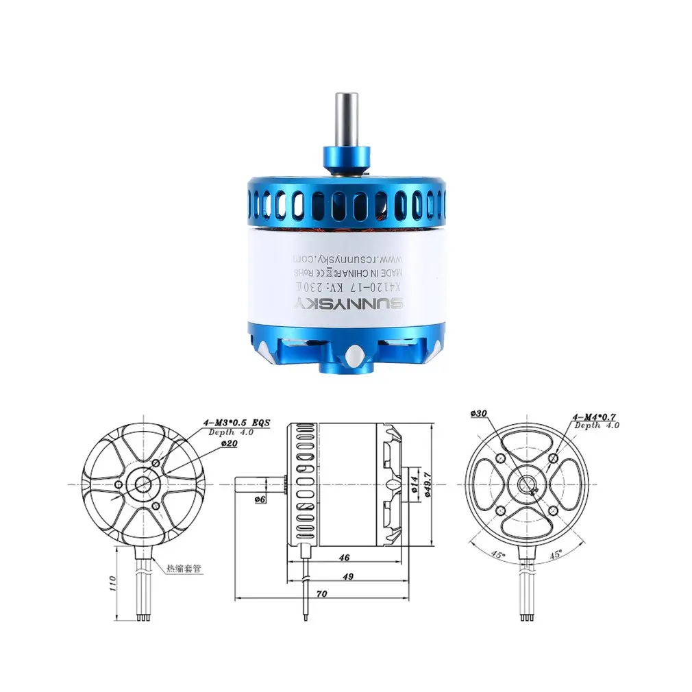 SUNNYSKY X4120 230KV/260KV бесщеточный двигатель для неподвижного крыла 3D RC Дрон Вертолет Самолет Запчасти Аксессуары