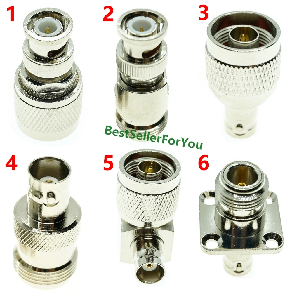 Kit de adaptador de conector Coaxial de RF N macho hembra a BNC macho hembra|Conectores| - AliExpress