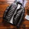 DIMUSI Winter Men Jacket Fashion Men Thermal Parkas Coats Man Thick Warm Windbreaker PU Leather Patchwork Jackets Clothing 8XL ► Photo 1/6