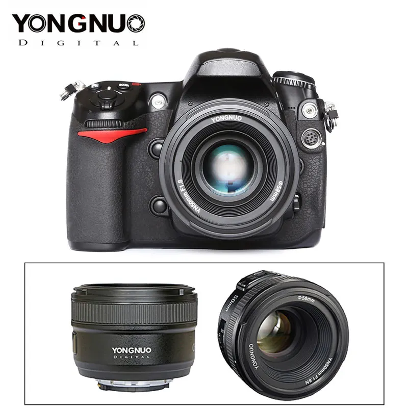 Объектив YONGNUO YN50mm F1.8 с большой диафрагмой YN35mm F2.0 для Nikon D800 D300 D700 D3200 D3300 D5100 D5200 D5300