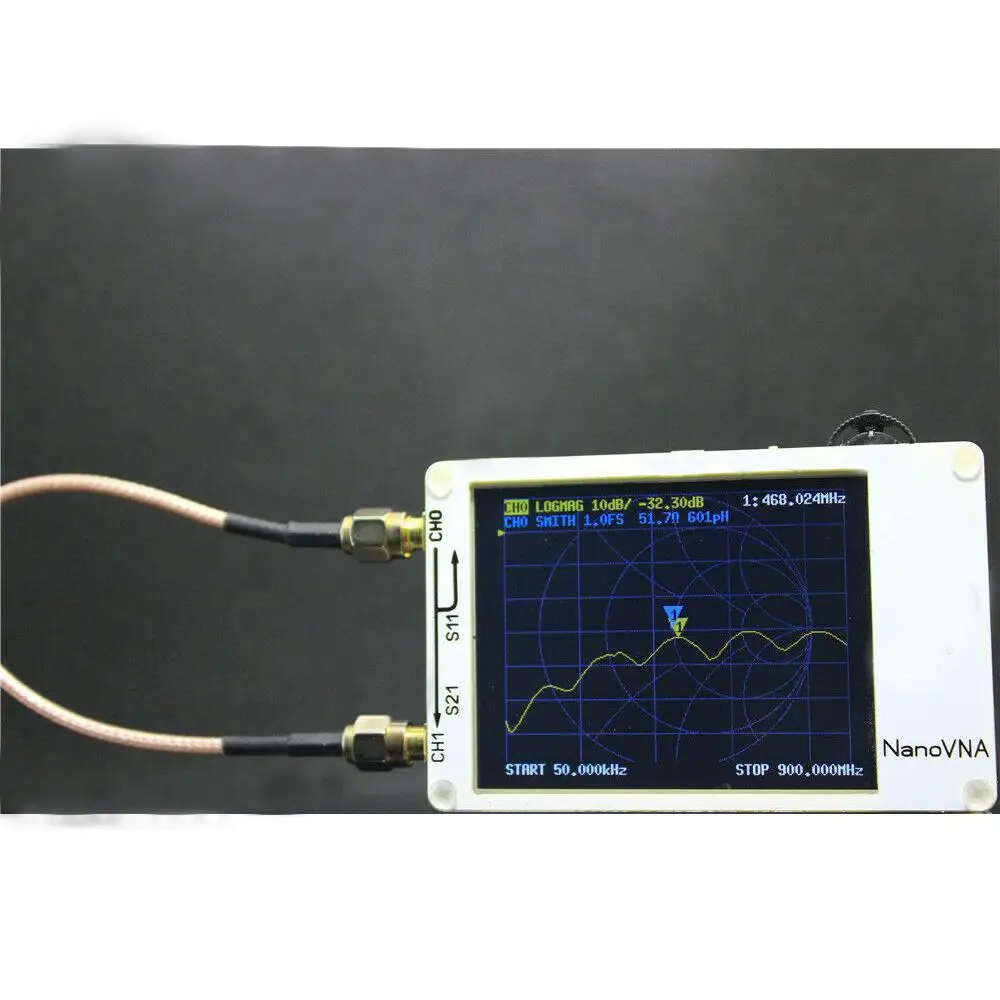 2 8 дюймовый ЖК NanoVNA VHF UHF UV Векторный анализатор сети антенный + ПК программное