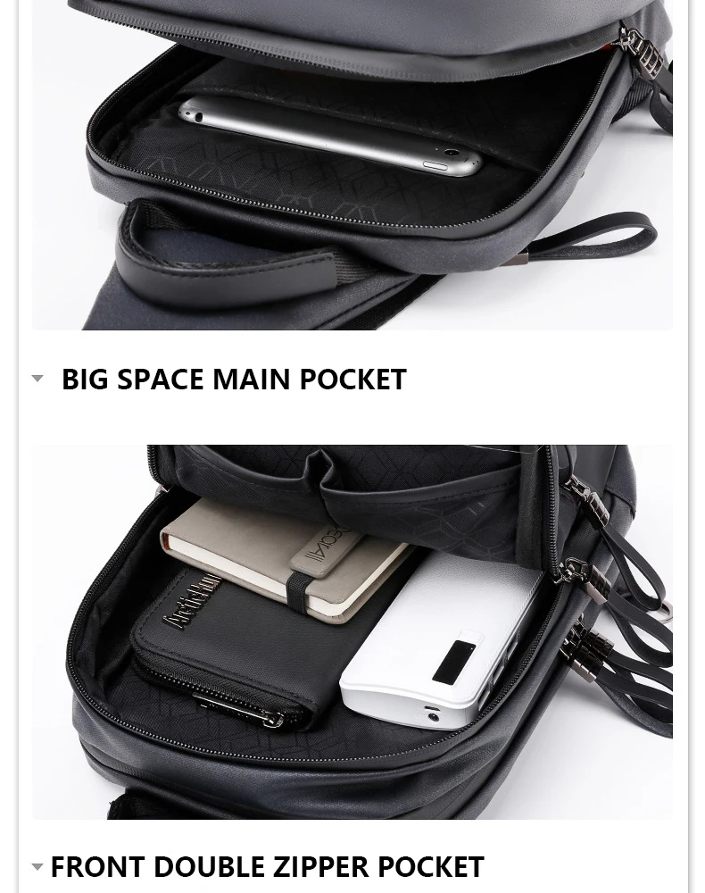 Винтажные мужские сумки через плечо, зарядка через usb, нагрудный пакет, короткие походные мессенджеры, сумка, водонепроницаемая, из искусственной кожи, мужская сумка для кроссбойда
