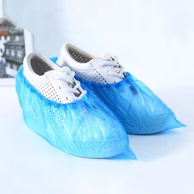 10 pièces jetables en plastique en plein air jour pluvieux imperméable à l'eau Anti-poussière couvre-chaussures(China)
