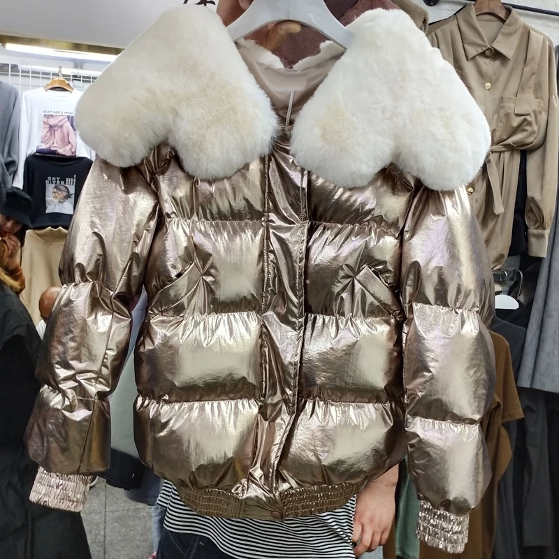 Женское короткое зимнее пальто с хлопковой подкладкой, студенческое Яркое пальто Ins, свободная куртка с хлопковой подкладкой, Женское пальто