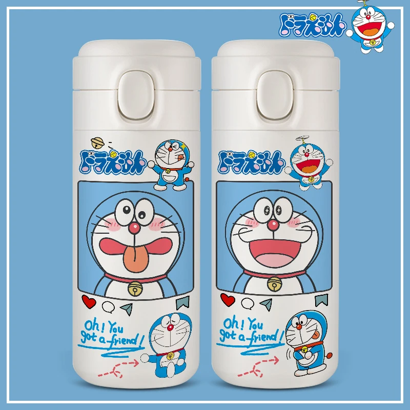 EWAYS Creative Doraemon Cartoon Pure Color Auto Cover Thermos Stainless  Steel 304 Children Thermos Cups|Bình & phích| - AliExpress