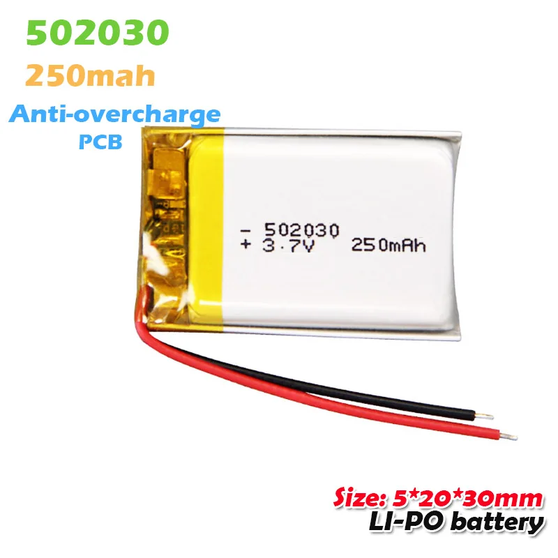 502030 3 7 V 250mah литий-ионный литиевая полимерная аккумуляторная батарея для MP3 MP4