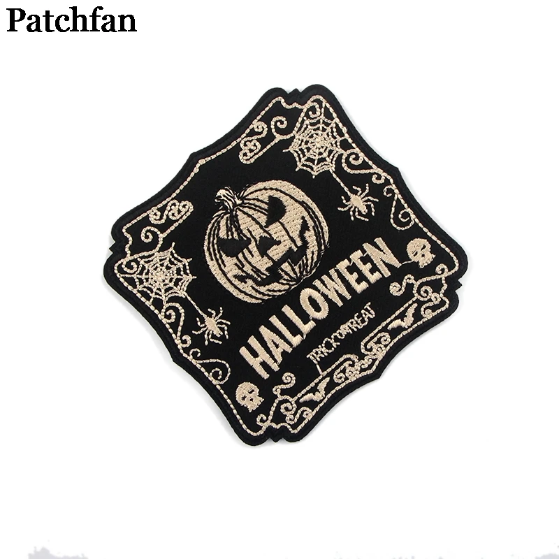 Patchfan Haloween утюжок на заплатках для одежды вышитые аксессуары для лоскутного шитья мультфильм аниме индивидуальные нашивки оптом A2273