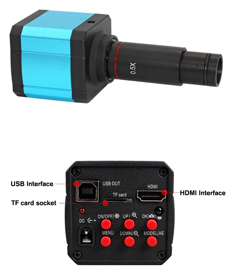 16 МП 6 к HD цифровая камера Дистанционное управление USB HDMI интерфейс+ 1/2or1/3 адаптер подходит для стерео Биологический микроскоп