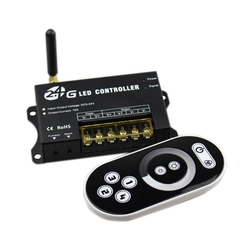 Led Controller Dimmer DC12V 24V Single Color Led Strip Dimmer 2.4G