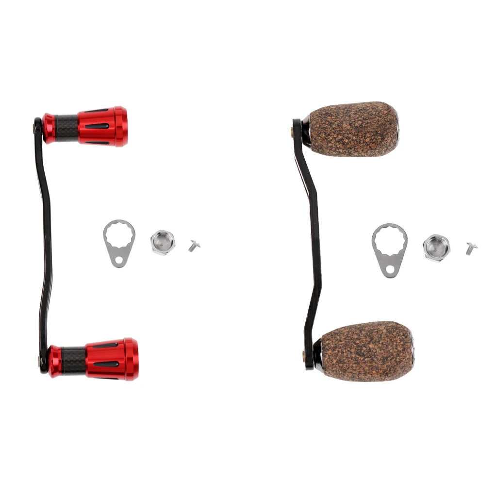 2xFishing катушка ручка углеродное волокно baitcasing катушка ручка запасные части