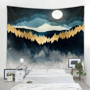 

Night forest Indian Mandala Tapestry Wall Hanging Bohemian Gypsy Psychedelic Tapiz Witchcraft Tapestry