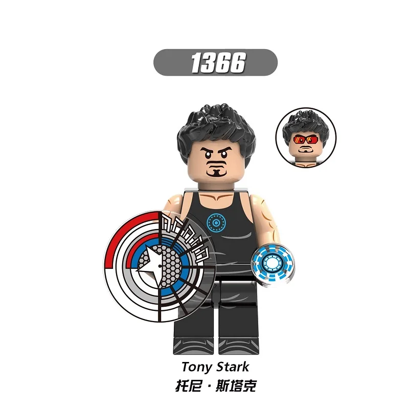 Одиночная строительных блоков Супер Герои арбалон Питер Паркер Quicksilver Kingpin Tony Stark фигурки для детей игрушки X0270