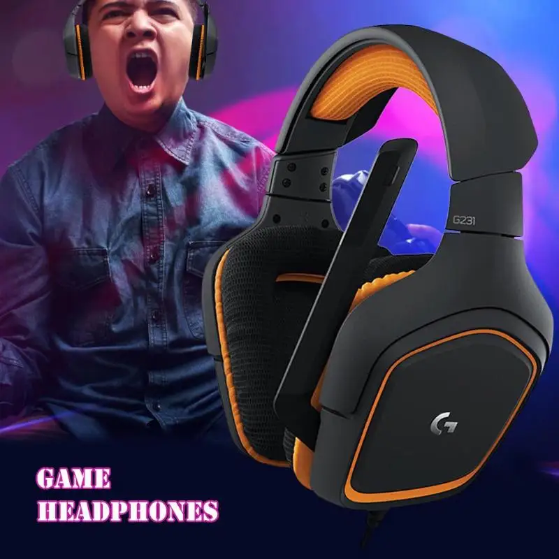 Проводные Игровые наушники logitech G231 3,5 мм с линейным управлением, стереогарнитура, Накладные наушники с микрофоном, высококачественные наушники