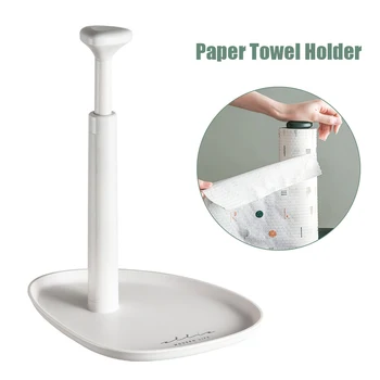 

Paper Towel Holder Storage Accessories Home Kitchen Living Room Press Type Napkins Rack Bathroom Free Standing Multifunction
