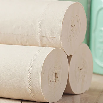 

12 Rolls Coreless Roll Paper Bamboo Pulp Paper Towel Toilet Paper 4-layer Thick Household Toilet Paper for Bathtoom Kitchen